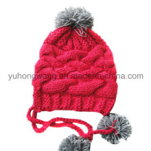 Fashion Winter Lady Acrylic Knitted Beanie Skull Hat/Cap